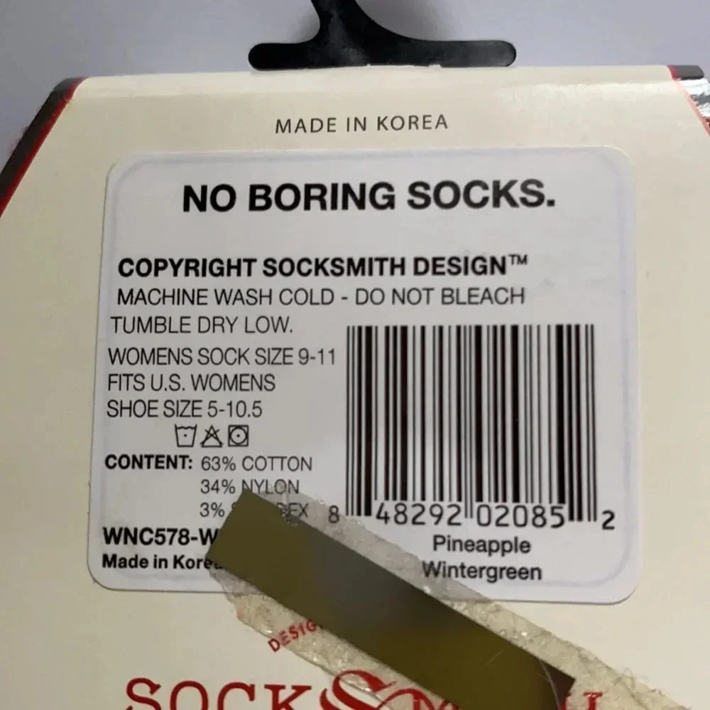 Sock Smith Pineapple Socks NEW